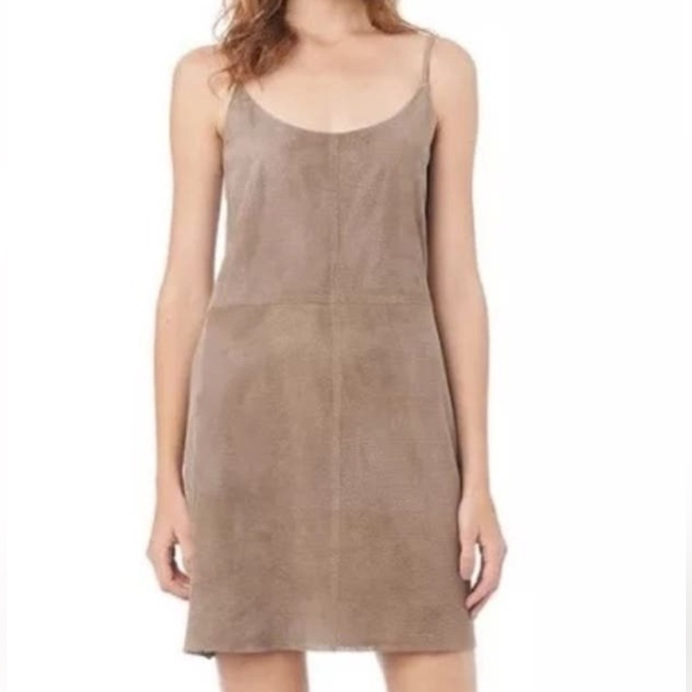 Sam Edelman Suede Mini Dress in Taupe